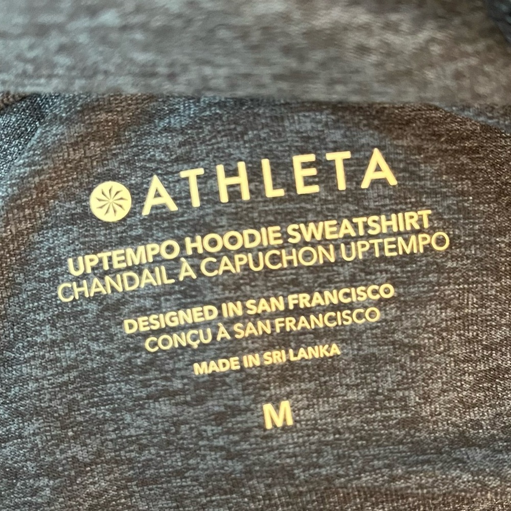 Athleta Uptempo Lightweight Women's Navy Blue Hoodie Top Sweatshirt Size… - Picture 9 of 11